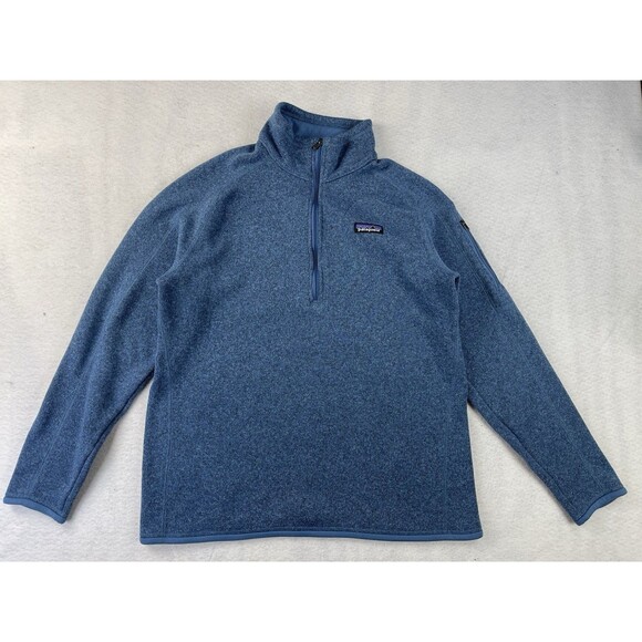Patagonia Sweaters - Patagonia Women's Large Better Sweater 1/4 Zip Barnacle Blue Pullover Fleece